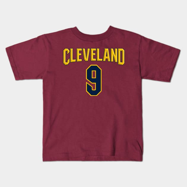 Cleveland No. 9 Kids T-Shirt by Aine Creative Designs